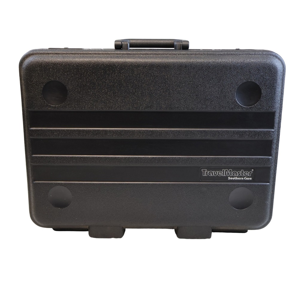 TravelMaster 18.5in Briefcase Black Hard Shell Attache Case with Keys